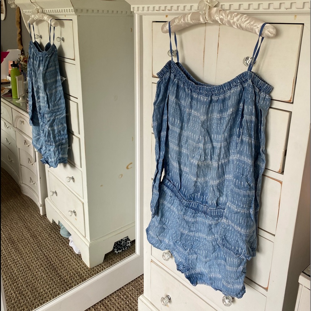 Blue Striped Romper - Picture 7 of 9